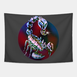 Chrome Scorpion Tapestry