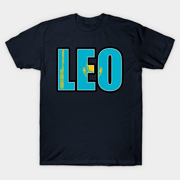 Discover Leo Kazakhstani Horoscope Heritage DNA Flag - Leo Kazakhstani - T-Shirt