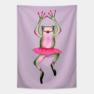 Ballet dancer frog Tapestry