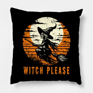 Stylish Witch Please Halloween Shirt - Witchy Women's Witchcraft Apparel Pillow