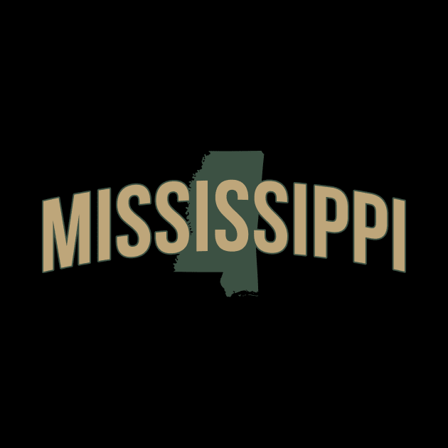 Mississippi State Map and Name by Novel_Designs