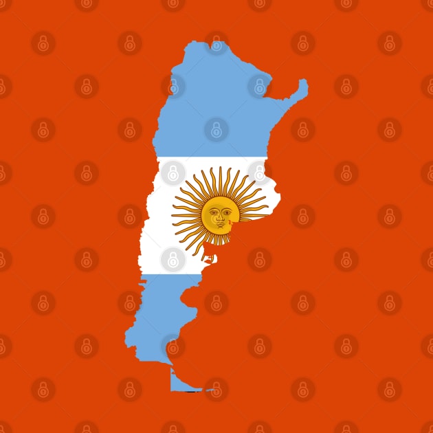 Argentina Map Flag by Historia