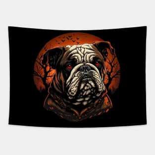 Halloween Bulldog Tapestry