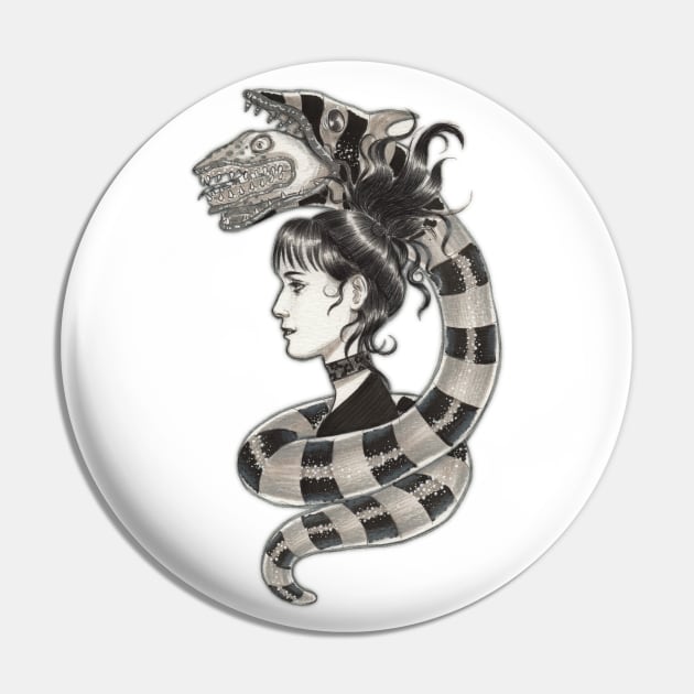 Lydia and the Sandworm Pin by artofannabellepullen