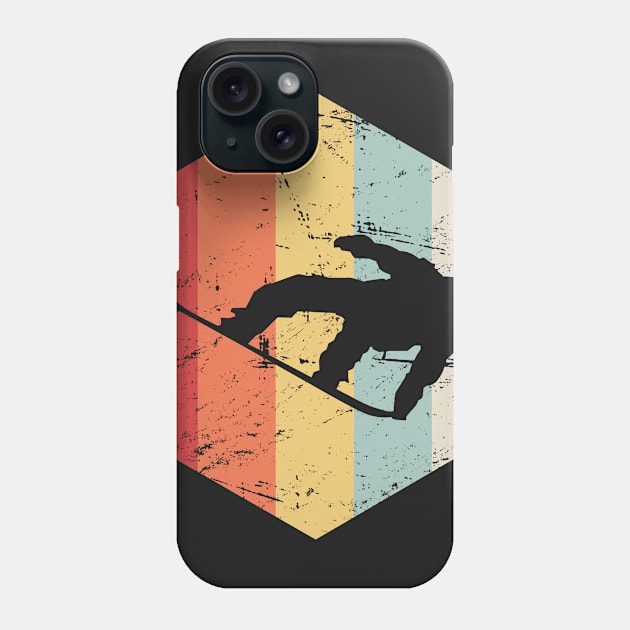 Retro Vintage Snowboarding Icon Phone Case by MeatMan