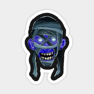 Blue Scary Mummy Magnet