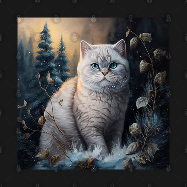 White British Shorthair Art by Enchanted Reverie