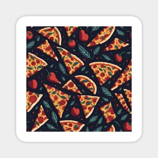 Pizza pattern, fast food pattern Magnet