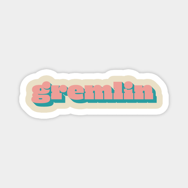 70's Retro Gremlin Magnet by Craftee Designs