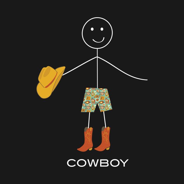 Funny Mens Cowboy Design by whyitsme