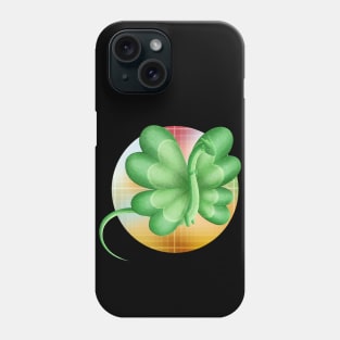 Kawaii Four Leaf Clover Dragon - With Background Phone Case