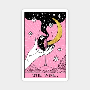 Pink Tarot card The Wine Magnet