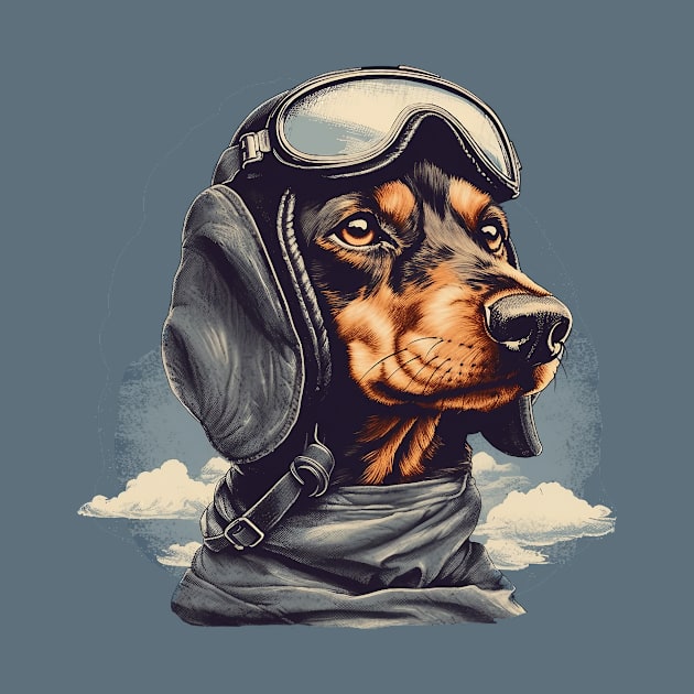 Aviator dog by GreenMary Design