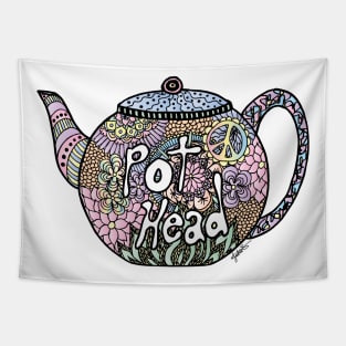 Tea Pot Head Tapestry