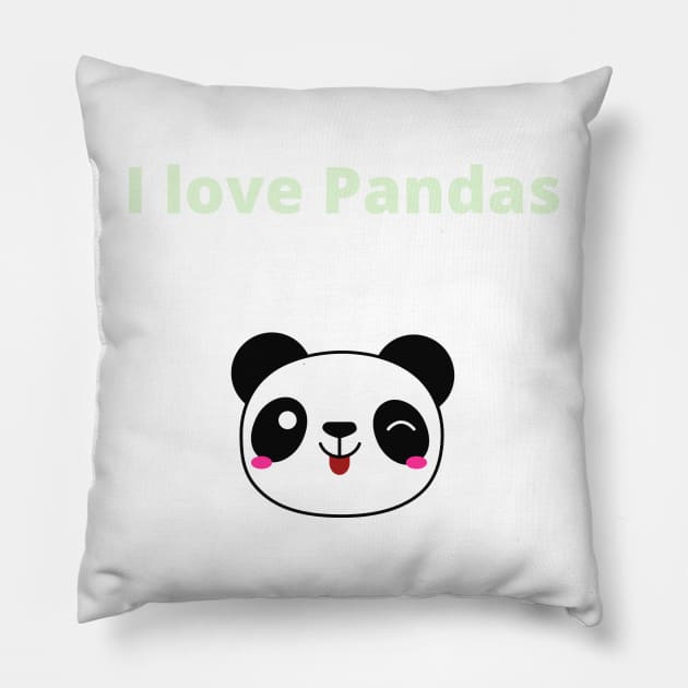 I love Pandas - Panda Pillow by PsyCave