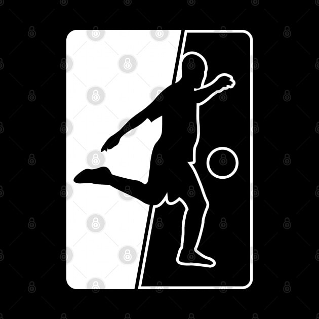 Cool Soccer Player Kicker Card by HappyGiftArt