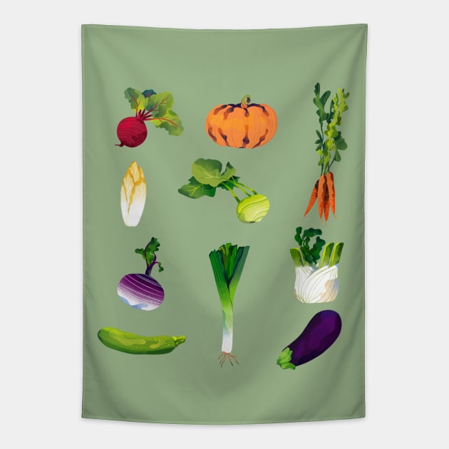 Vegetables Tapestry by Mofy