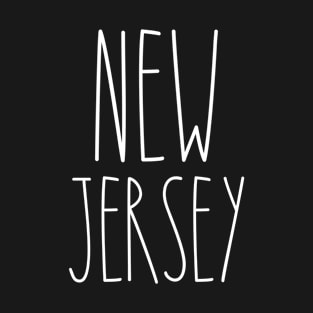 New Jersey Cute Minimalist Long Letters T-Shirt