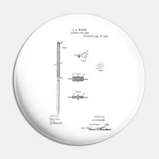 Electric Arc Lamp Vintage Patent Hand Drawing Pin