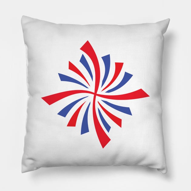 Uk flag super spiral Pillow by Ricogfx