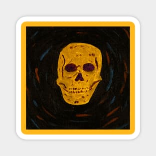 Gold and Purple Skull Magnet