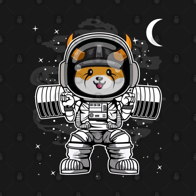 Astronaut Lifting Floki Inu Coin To The Moon Floki Army Crypto Token Cryptocurrency Blockchain Wallet Birthday Gift For Men Women Kids by Thingking About