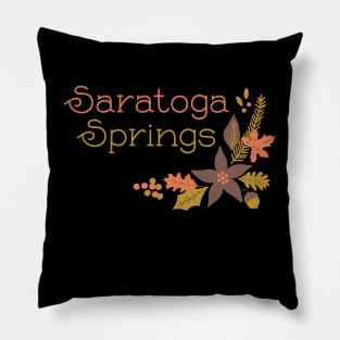 Saratoga Springs Upstate New York Fall Foliage Pillow