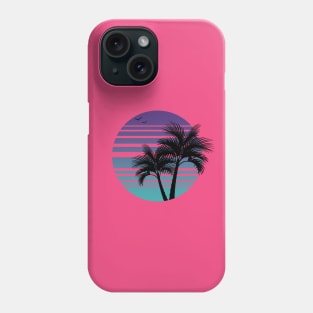 Synthwave - Vaporwave - California - Florida - 80s - Purple & Turquoise Phone Case