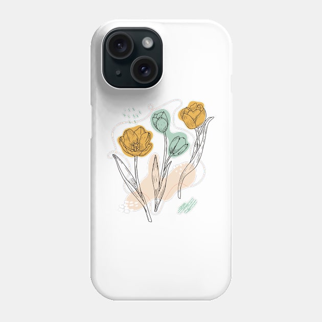 Tulip, flowers, floral design, plant, plants, floral shirt, blooming, flora Phone Case by Shadowbyte91