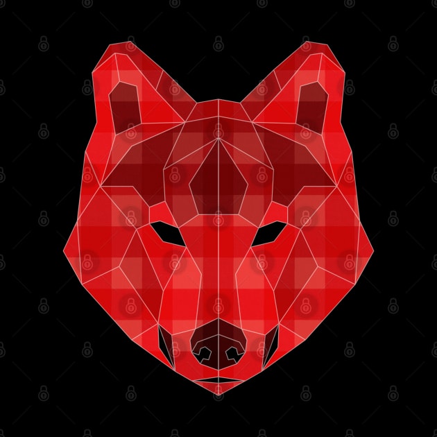 Buffalo Red Plaid Wolf by Jay Diloy