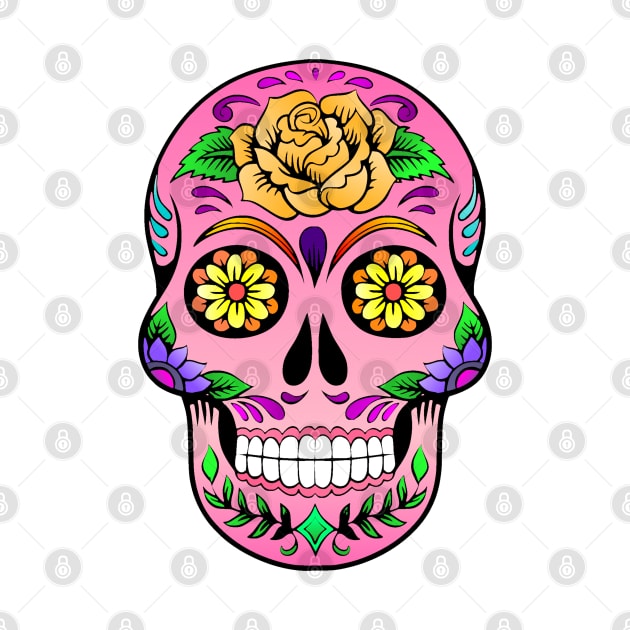 Sugar Skull - Pinks. by OriginalDarkPoetry