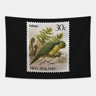 Kakapo New Zealand Stamp Print Tapestry