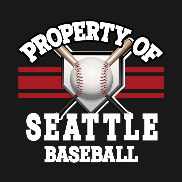 Proud Name Seattle Graphic Property Vintage Baseball by QuickMart