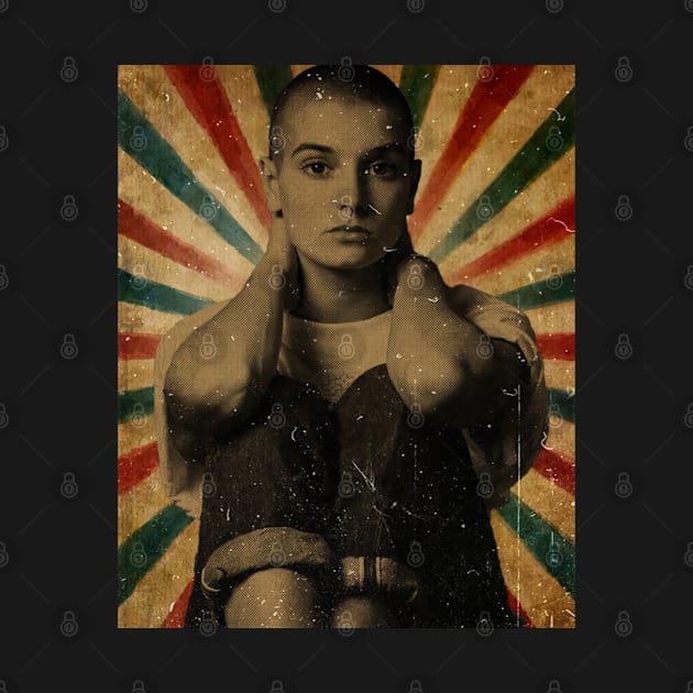 Sinéad O'Connor 1966 - 2023 // Photo Vintage Retro Look Fan Design by Janji Joni