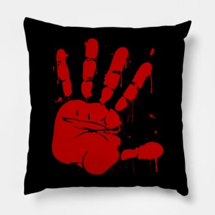 Bloody Hand Print Pillow