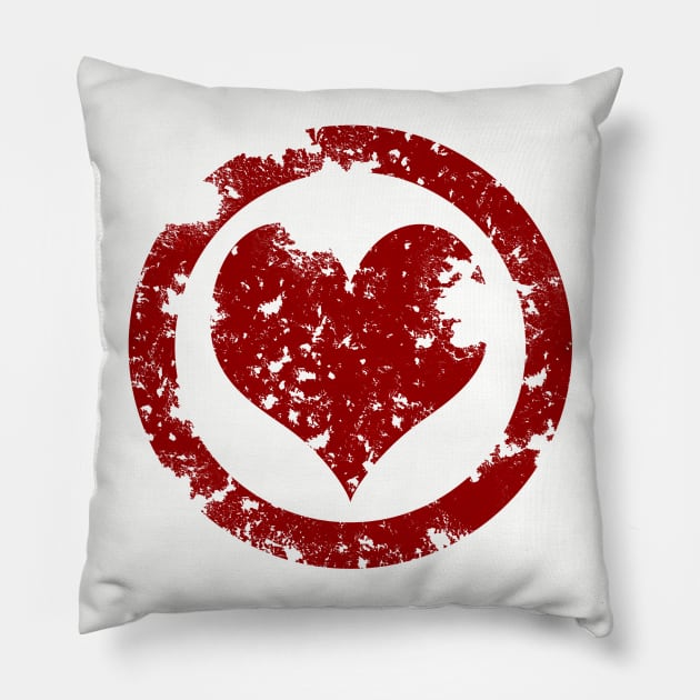 Grunge Heart Pillow by sambeawesome