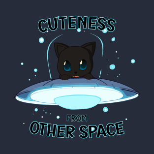 black cat cuteness from other space T-Shirt