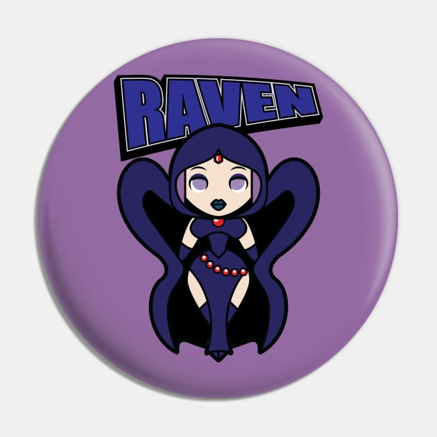 Tooniefied Raven Pin by Tooniefied