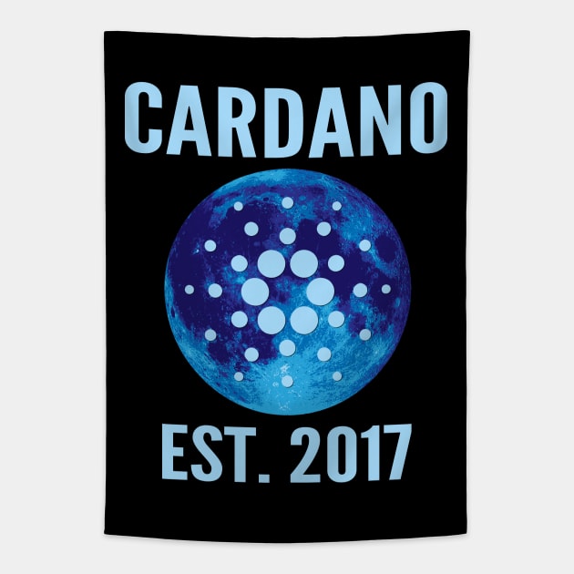 Cardano, ADA, HODL, to the moon,cardano est.2017 Tapestry by Lekrock Shop