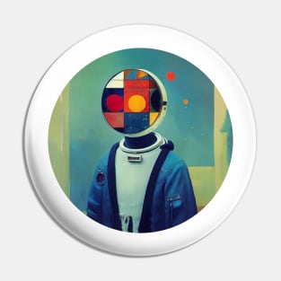 Abstract painting, Russian astronaut Pin