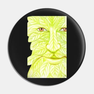 Man of the Forest, Green Man- Dark Blue Pin