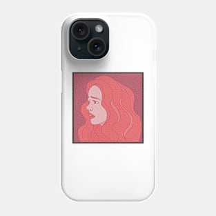 Sad girl red Phone Case