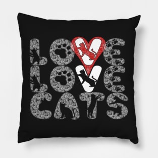 Cat Lovers Love Cute Cats Pillow