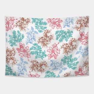 Colorful Plants Pattern Tapestry