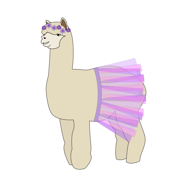 Ballerina Alpaca with Tutu Digital Art | illusima by illusima