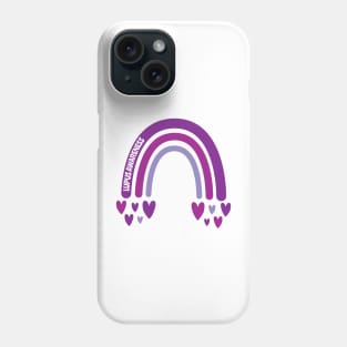 Lupus Awareness Rainbow with hearts Phone Case