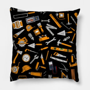 Construction Tools Patter Pillow