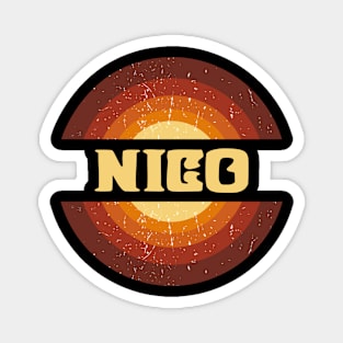 Vintage Proud Name Nico Anime Gifts Circle Magnet