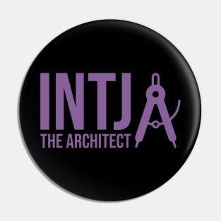INTJ The Architect MBTI types 1E Myers Briggs personality gift With icon Pin