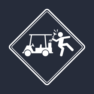 Golf Cart Accident (White) T-Shirt